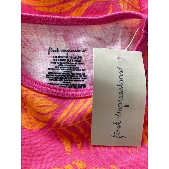 First Impressions Baby Girls Sleeveless Palm Tunic, Created for Macy's-NWT - Picture 3 of 3